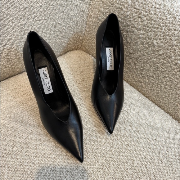JIMMY CHOO Maryanne 100 Leather Pump size 7.5 - Picture 3 of 12